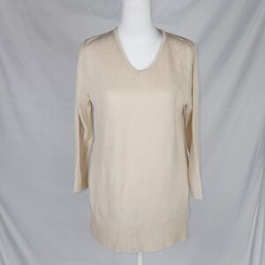 Craft & barrow Cream Sweater V-Neck (S)